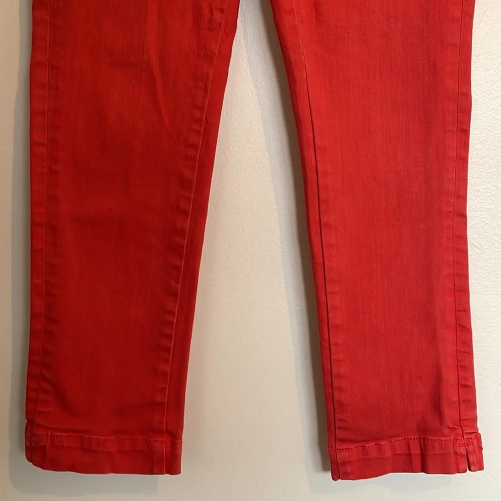 Anthro | Pilcro & The Letterpress | High Rise Coral Crop Denim Jegging Legging